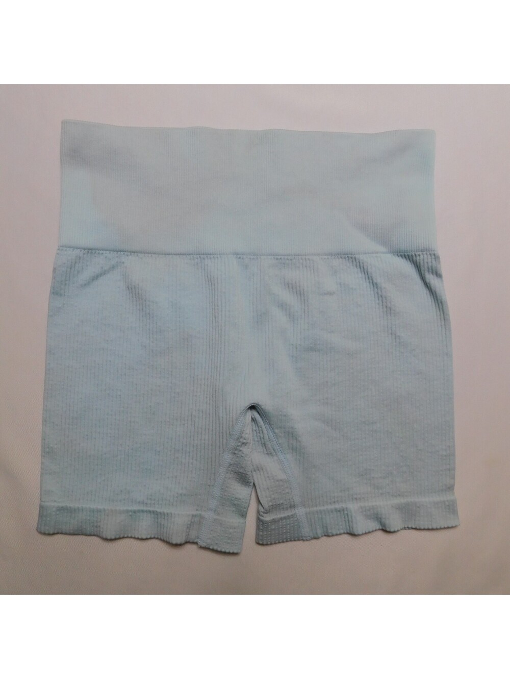 Colsie Target Lounge Shorts Womens Size XS S Light Blue Ribbed Seamless Bike Kni